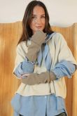 Claudia Fingerless Arm Warmer Gloves Mocha